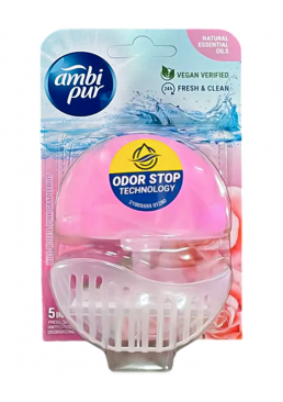 Підвісний блок для туалету Ambi Pur Odor Stop 5в1 Дика троянда і грейпфрут, 55 мл